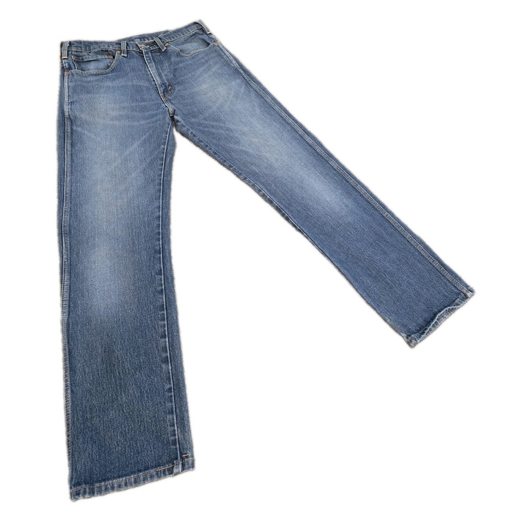 Levis Western Fit Jeans Men 34x34 Blue Straight Leg Loose Fit Stretch Denim